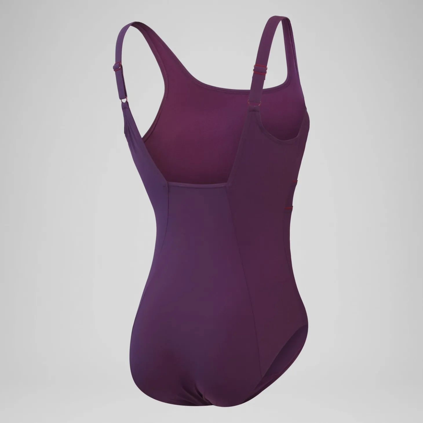 Maillot de bain gainant Femmes ContourEclipse pour Femmes Prune dandy/Rouge basque