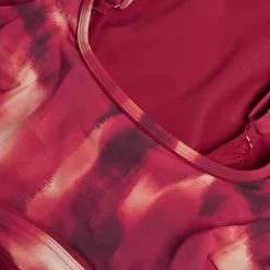 Maillot de bain gainant Femmes à imprimé Contour Eclipse pour Femmes Violet/Rouge