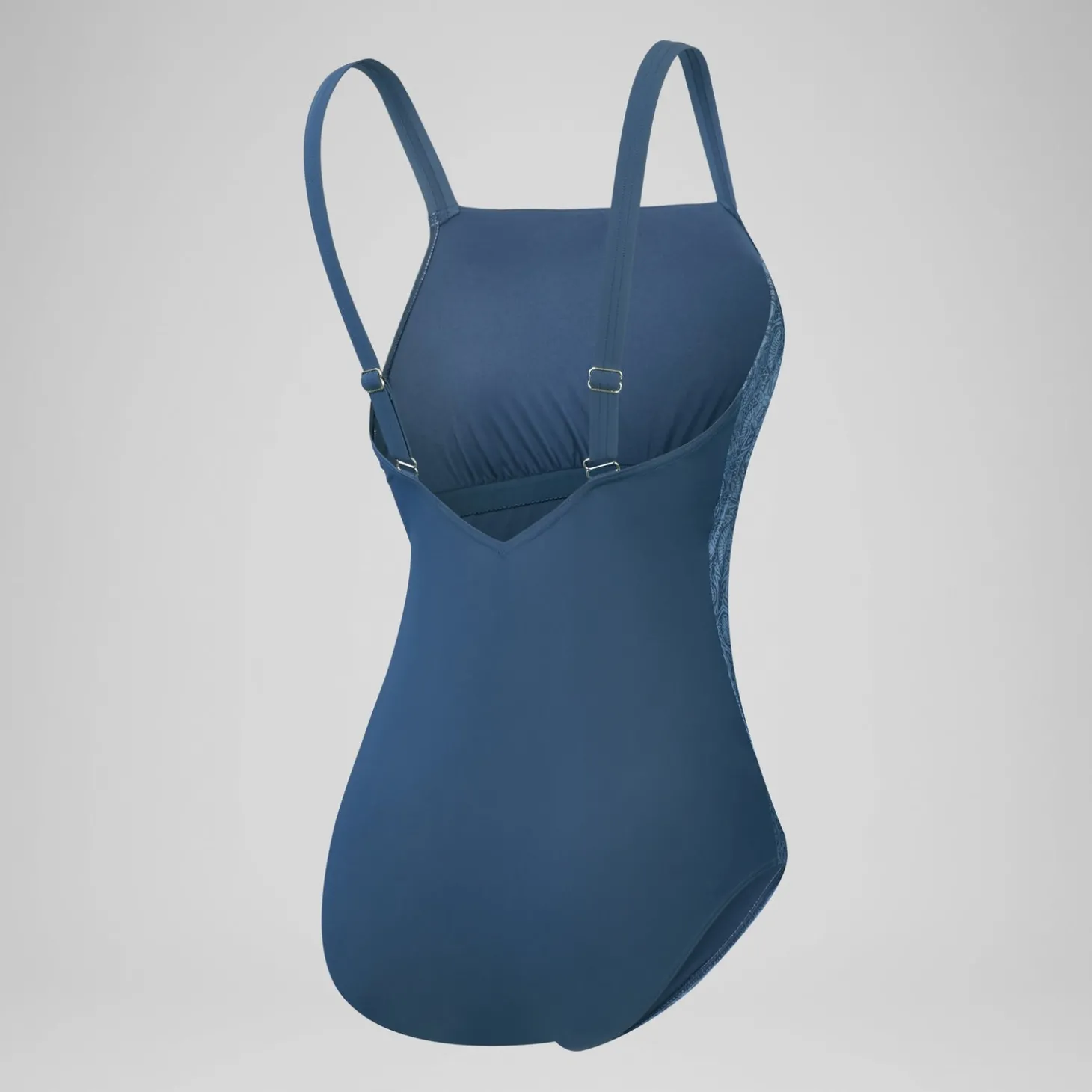 Maillot de bain galbant à encolure carrée et imprimé pour Femmes Bleu épicéa/Bleu délavé
