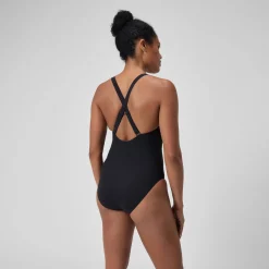 Maillot de bain galbant Crossback pour Femmes Noir