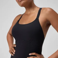 Maillot de bain galbant Crossback pour Femmes Noir
