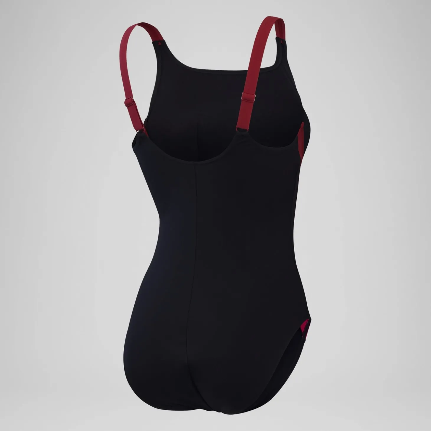 Maillot de bain galbant unique Splice pour Femmes Noir/Magenta brume/Rouge basque