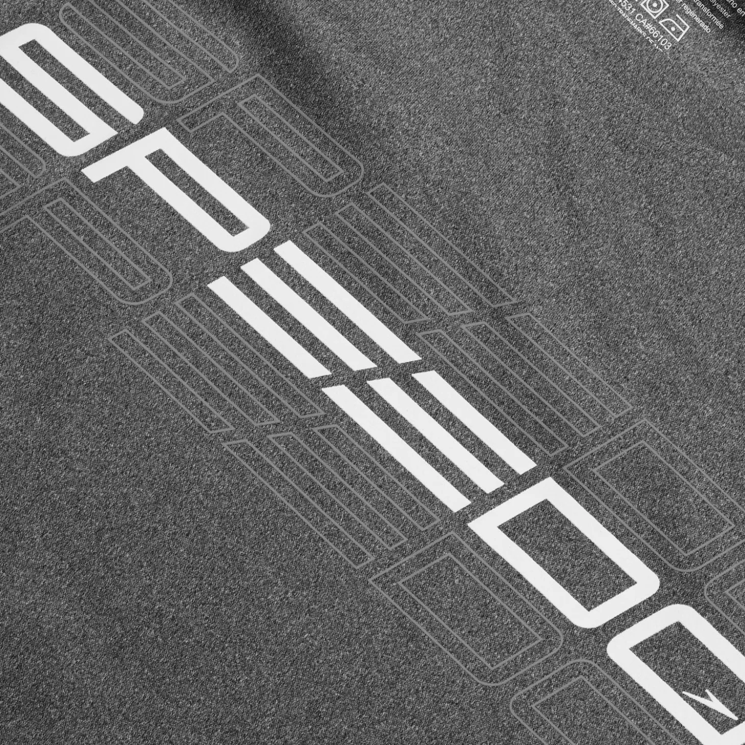 Maillot de bain graphique à manches longues Homme gris