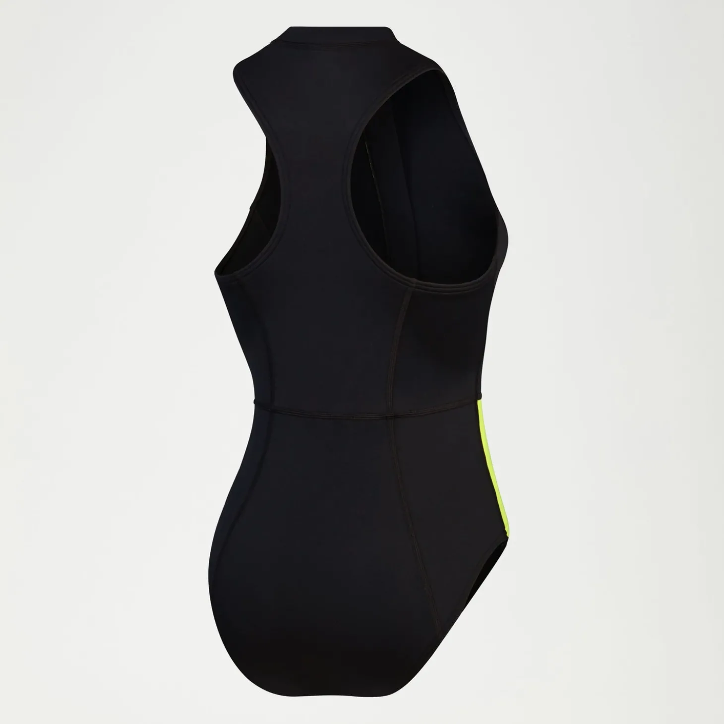 Maillot de bain thermique sans manches pour femmes Noir/Jaune