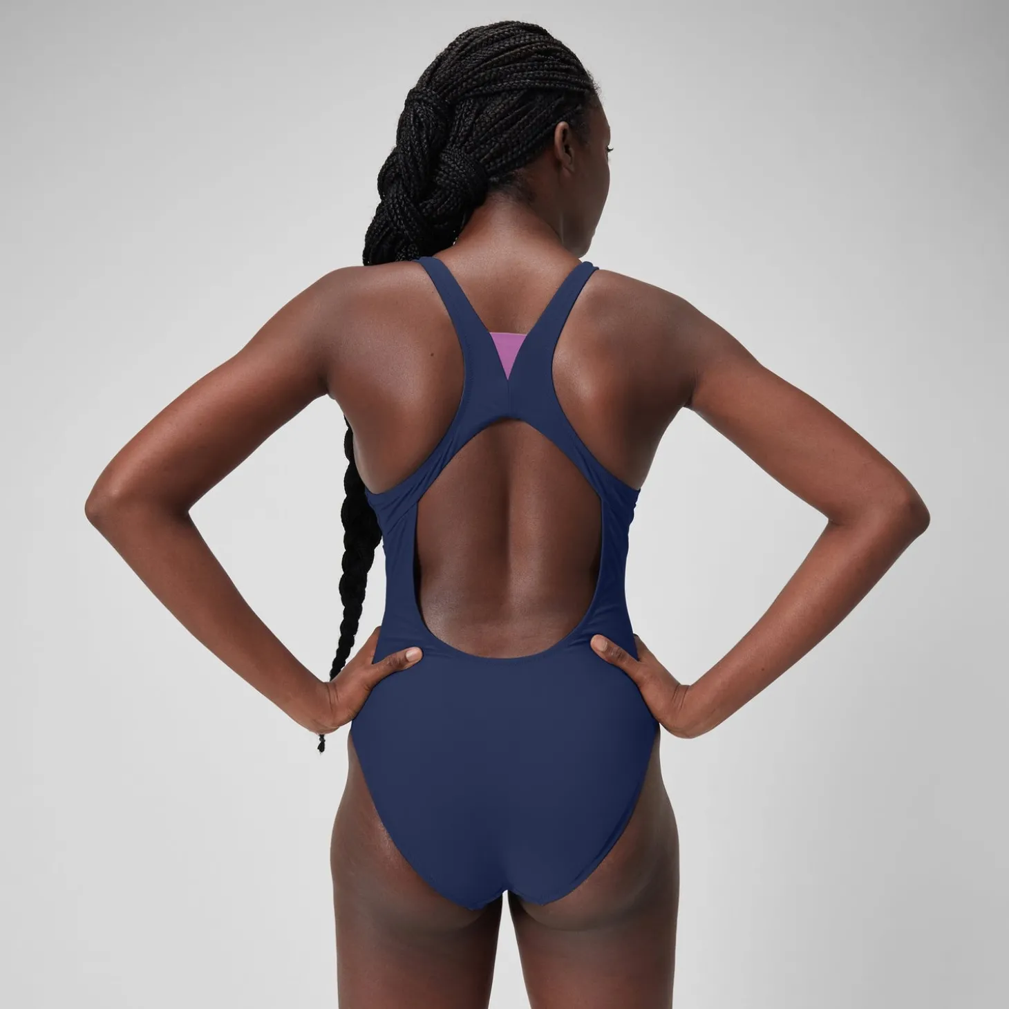 1 pièce à col montant uni pour Femmes Bleu céruléen