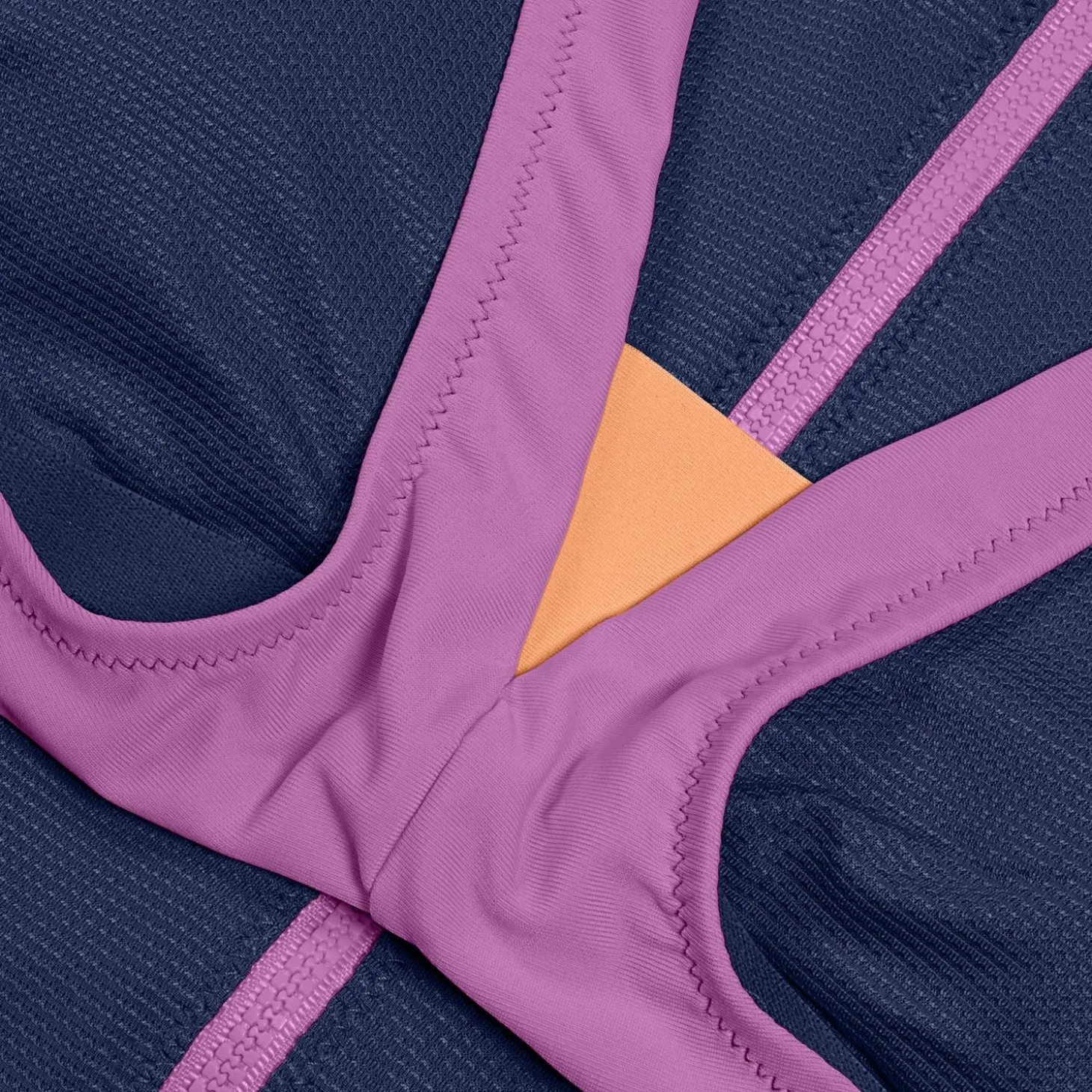1 pièce color-block zippé pour Femmes Bleu céruléen