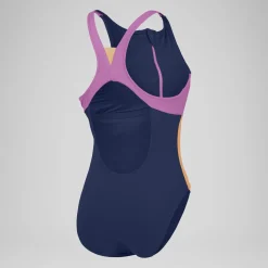 1 pièce color-block zippé pour Femmes Bleu céruléen
