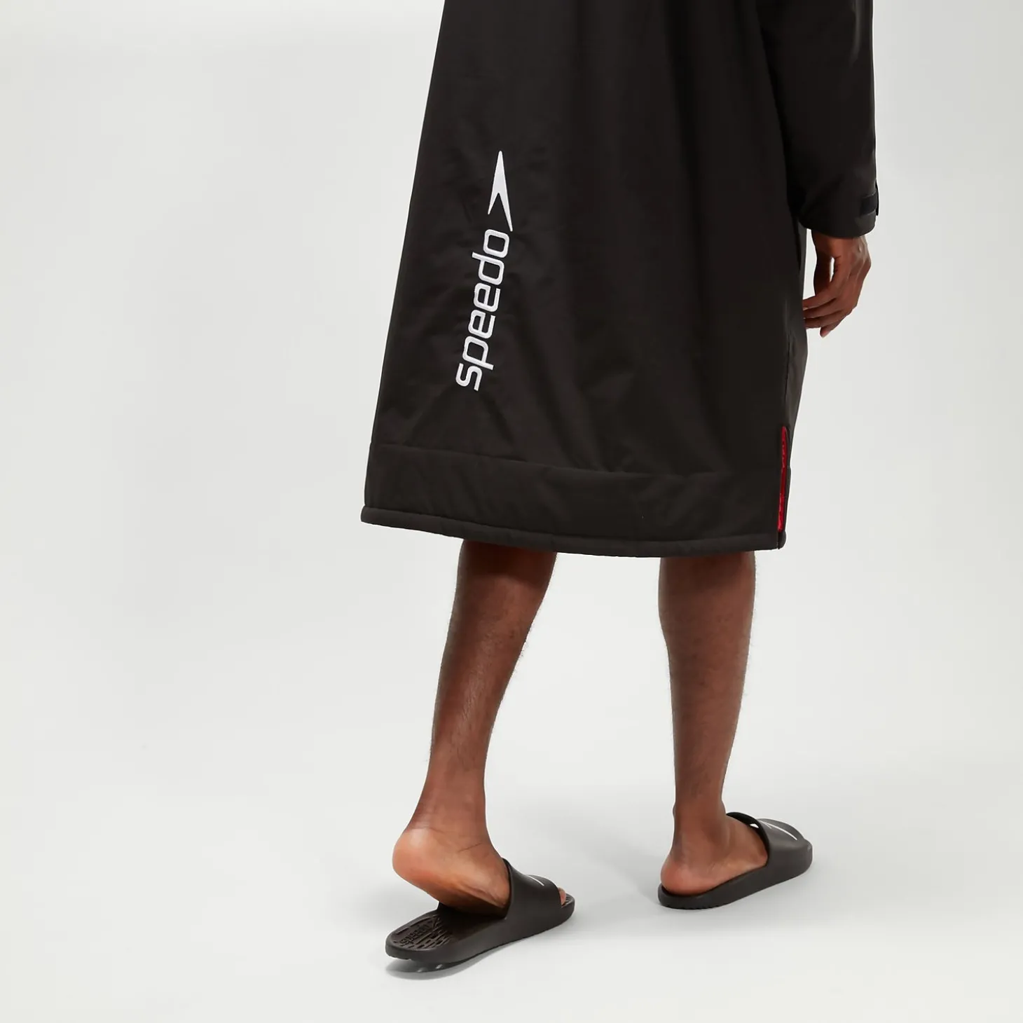 Poncho à manches longues pour adulte noir/rouge