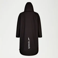 Poncho à manches longues pour adulte noir/rouge