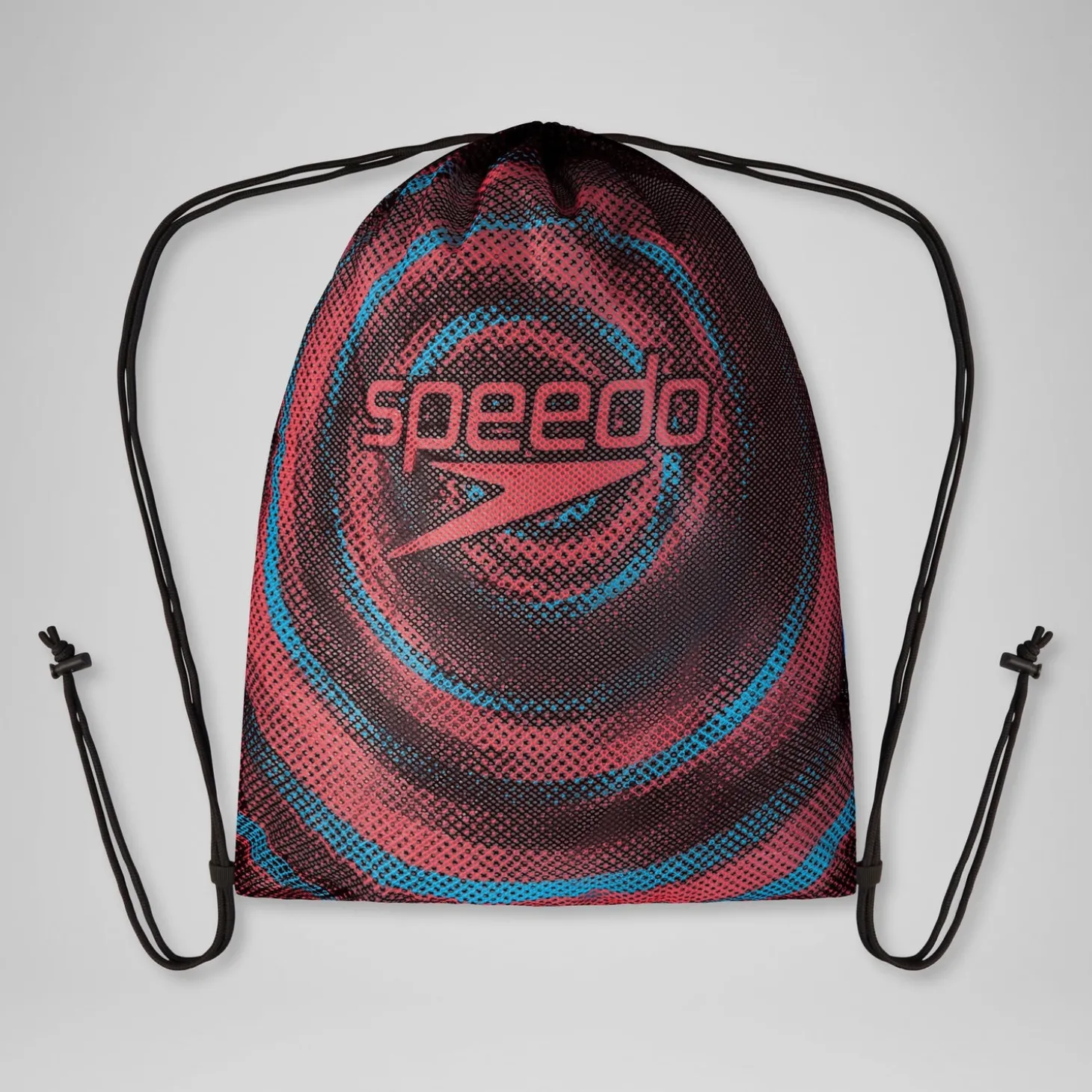 Sac en filet imprimé Noir/Bleu picton/Rouge sirène