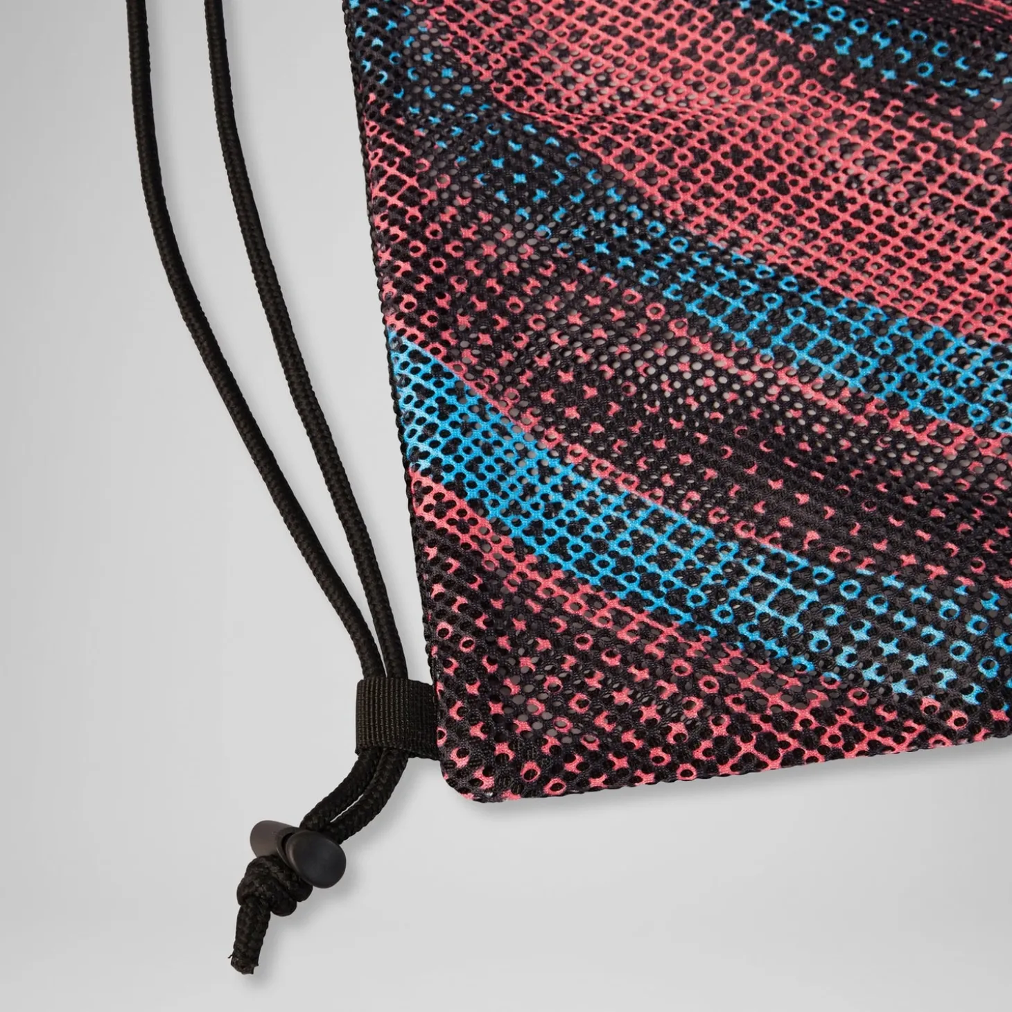 Sac en filet imprimé Noir/Bleu picton/Rouge sirène