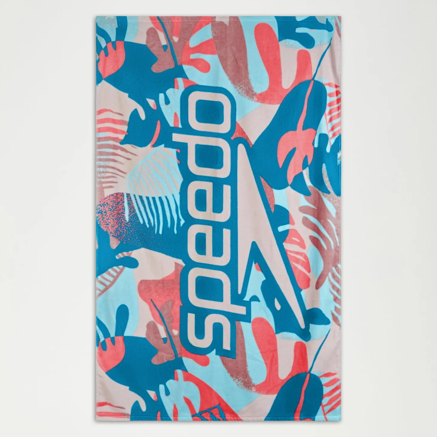 Serviette de plage imprimée rose/corail