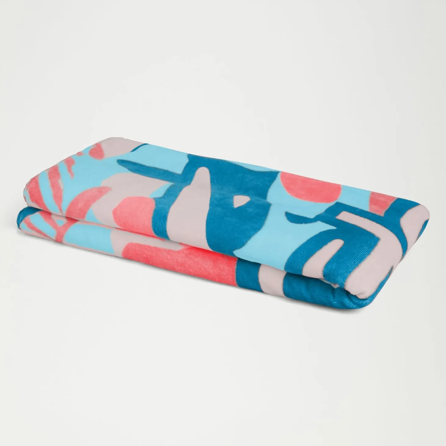 Serviette de plage imprimée rose/corail