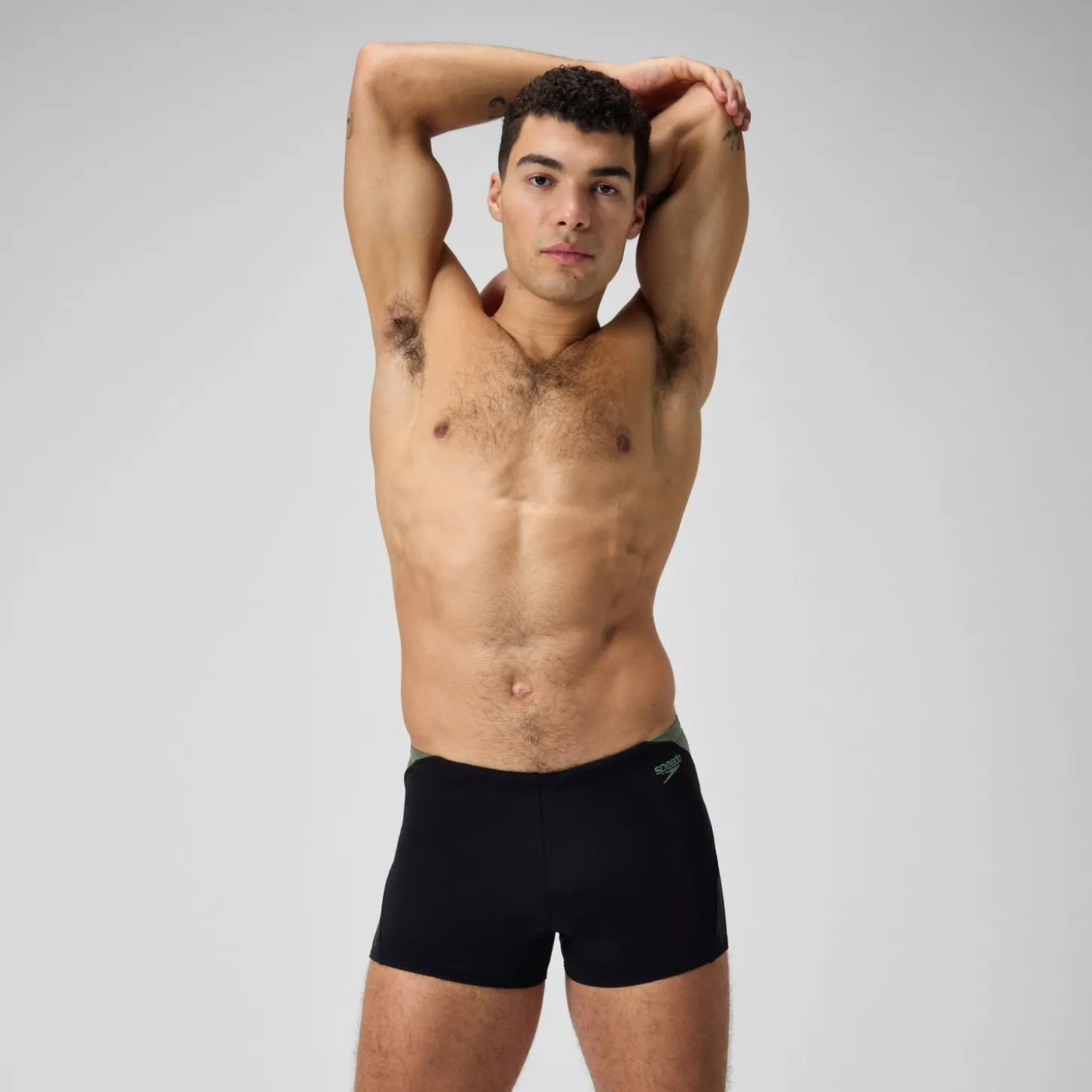 Short de bain Aquashort Hyperboom Splice pour Hommes Noir/Vert campagne
