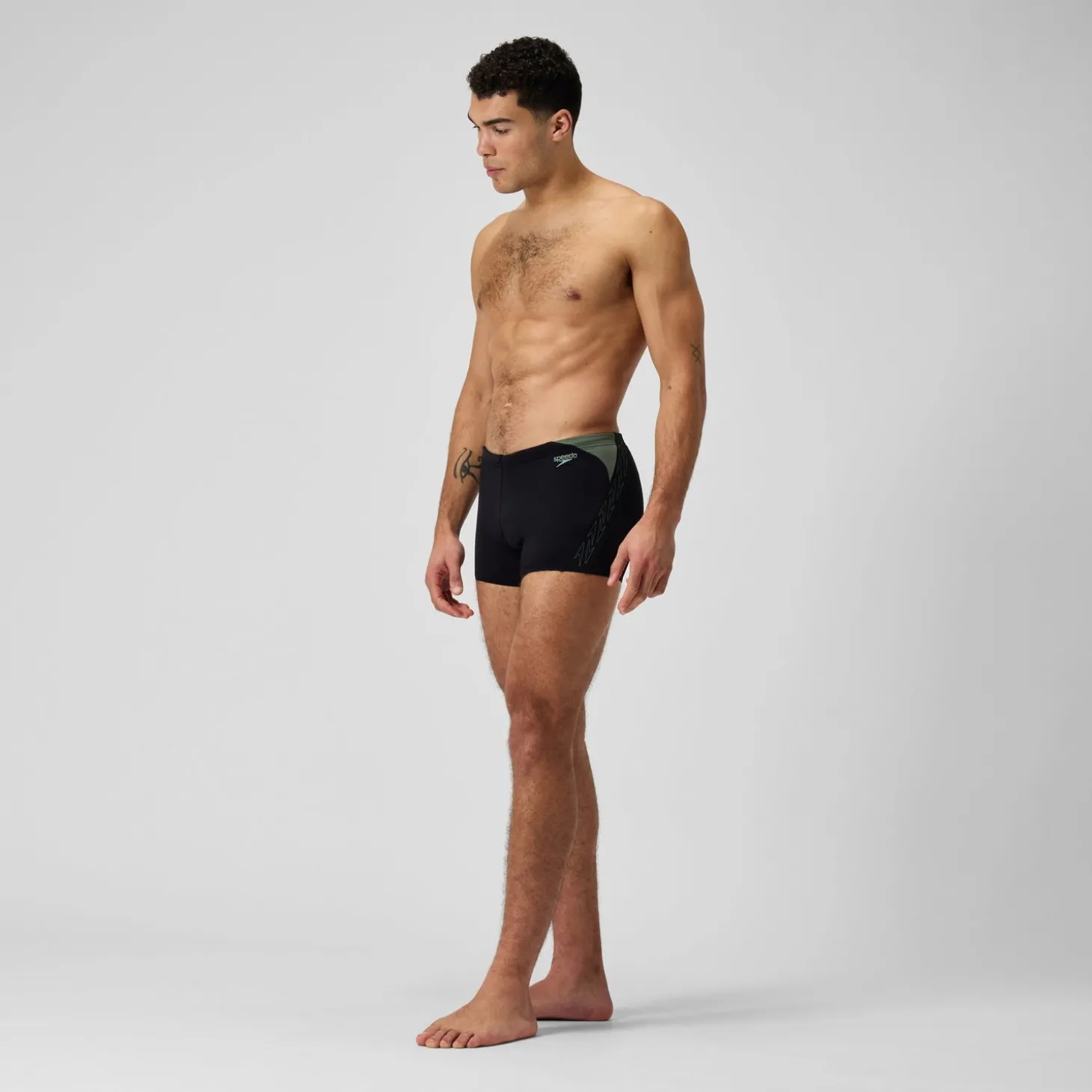 Short de bain Aquashort Hyperboom Splice pour Hommes Noir/Vert campagne