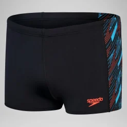 Short de bain Aquashort HyperBoom à empiècement pour Hommes Noir/Bleu picton/Rouge sirène