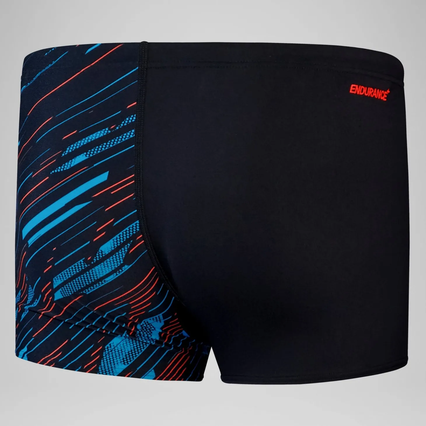 Short de bain Aquashort Hyperboom coupe en V pour Hommes Noir/Bleu picton/Rouge sirène