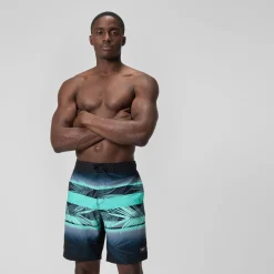 Short de bain Bondi imprimé 50 cm, hommes, noir