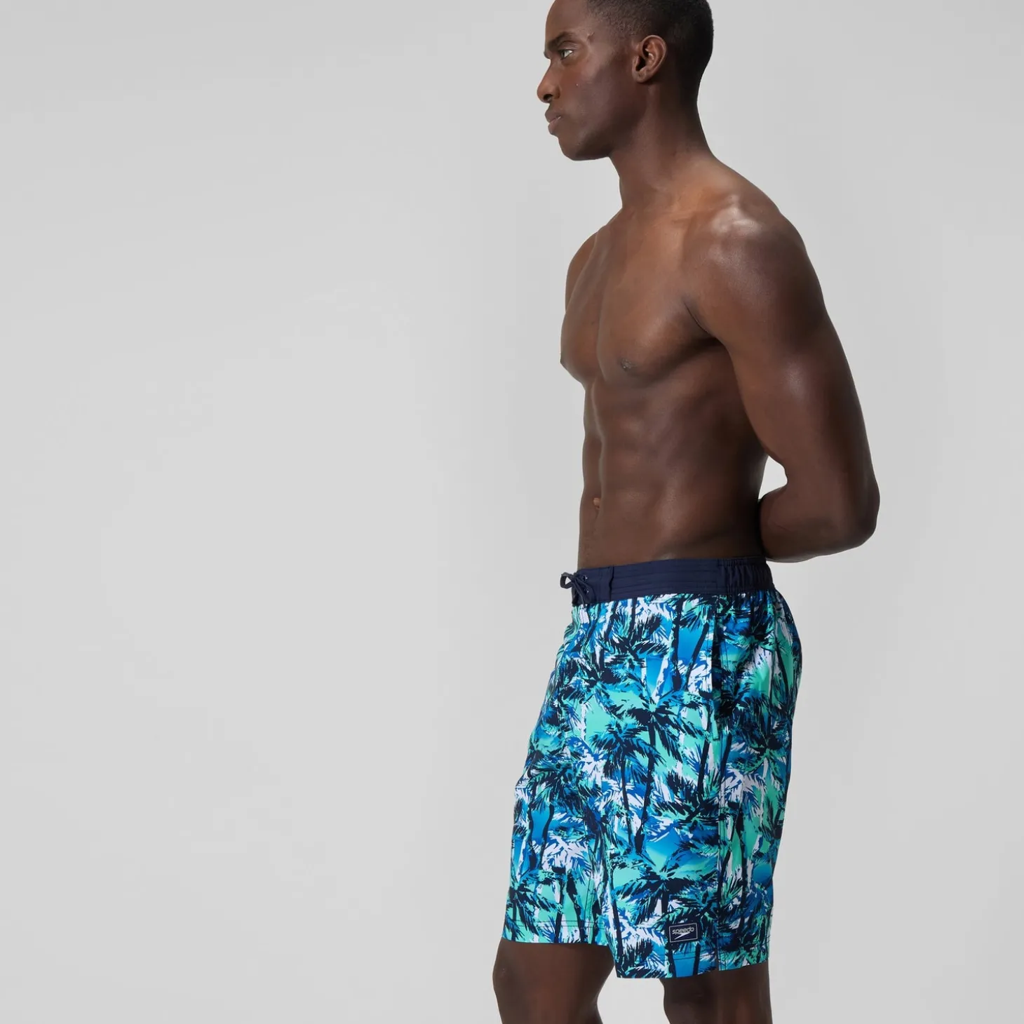 Short de bain Bondi imprimé 50 cm, hommes, bleu