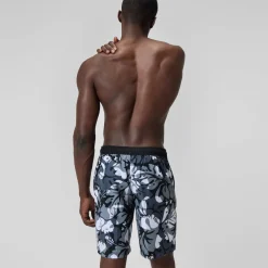 Short de bain Bondi imprimé 50 cm, hommes, gris/blanc
