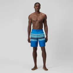 Short de bain Bondi imprimé 50 cm, hommes, bleu