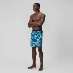 Short de bain Bondi imprimé 50 cm, hommes, bleu