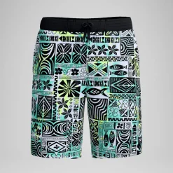 Short de bain Bondi imprimé 50 cm, hommes, noir/blanc