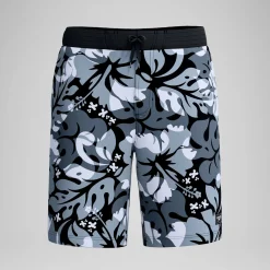 Short de bain Bondi imprimé 50 cm, hommes, gris/blanc