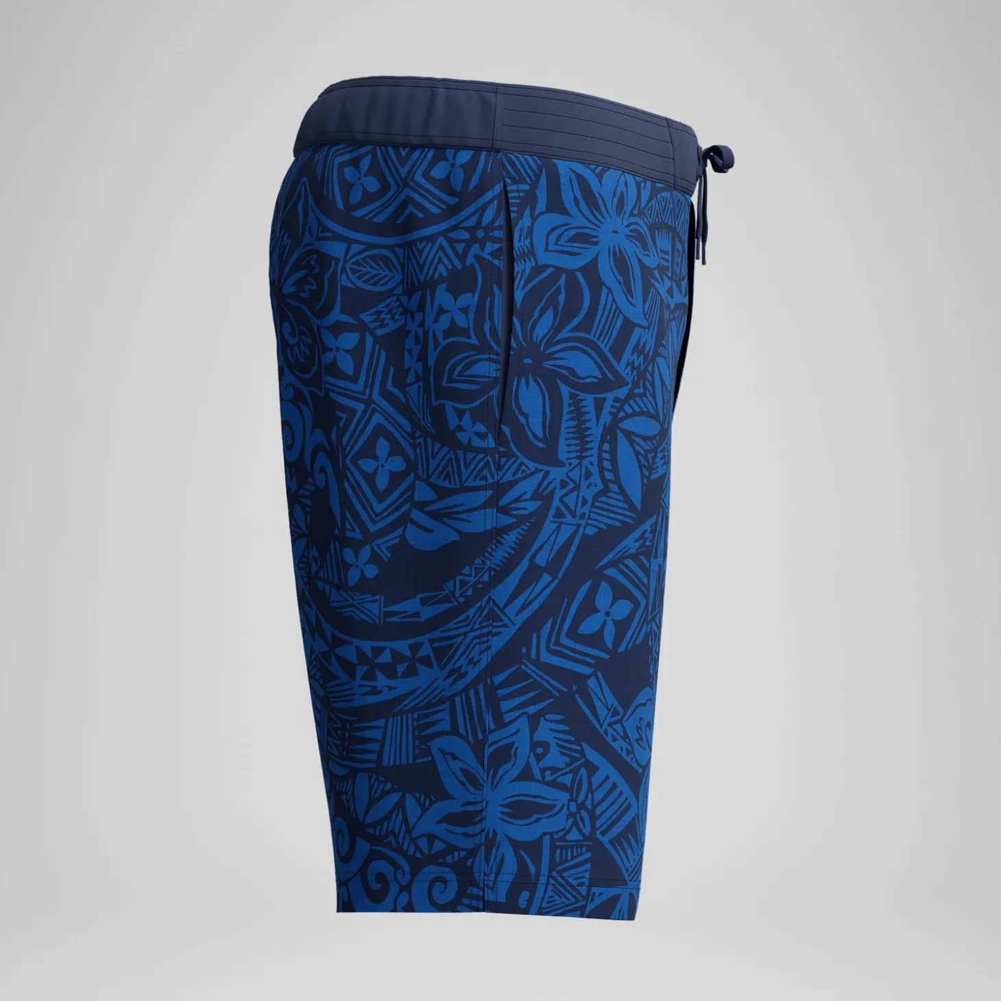 Short de bain Bondi imprimé 50 cm, hommes, bleu marine
