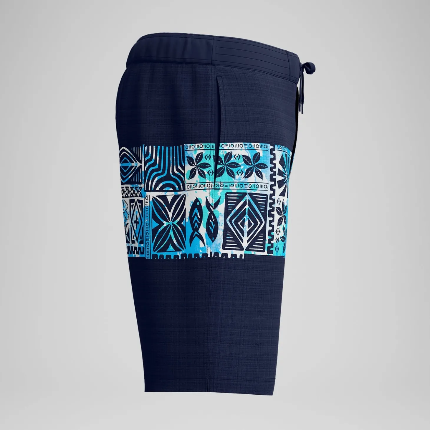 Short de bain Bondi imprimé 50 cm, hommes, bleu marine/bleu