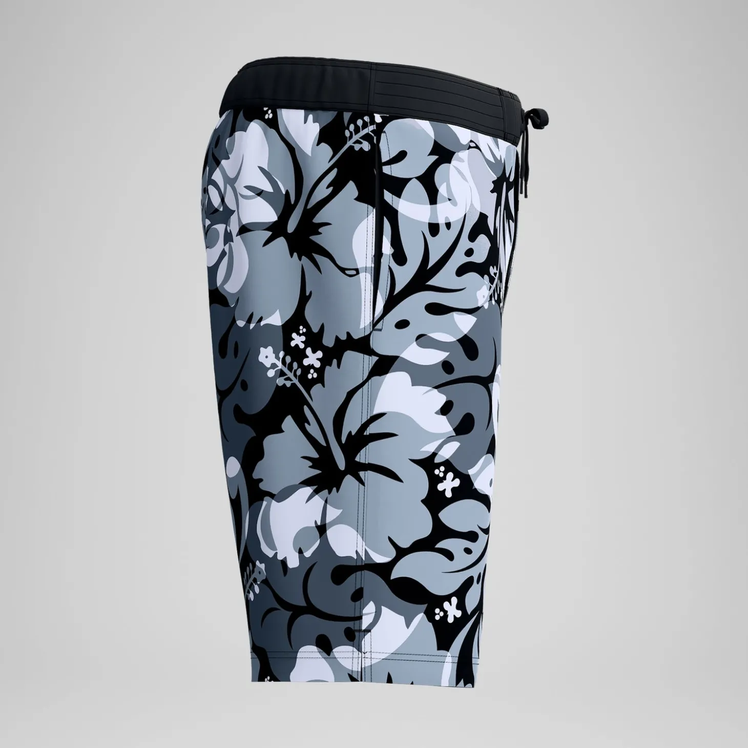 Short de bain Bondi imprimé 50 cm, hommes, gris/blanc