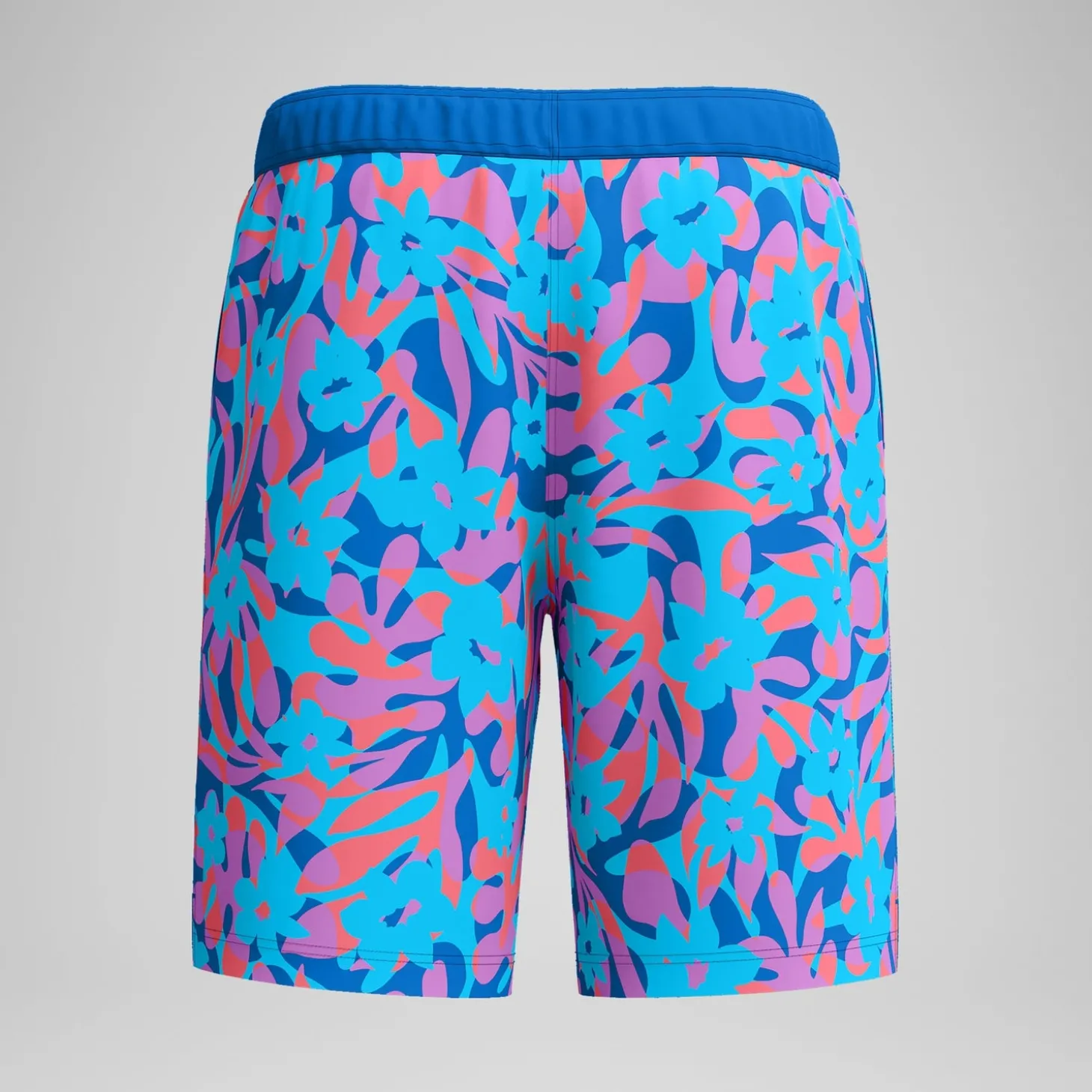 Short de bain Bondi imprimé 50 cm, hommes, bleu/rose