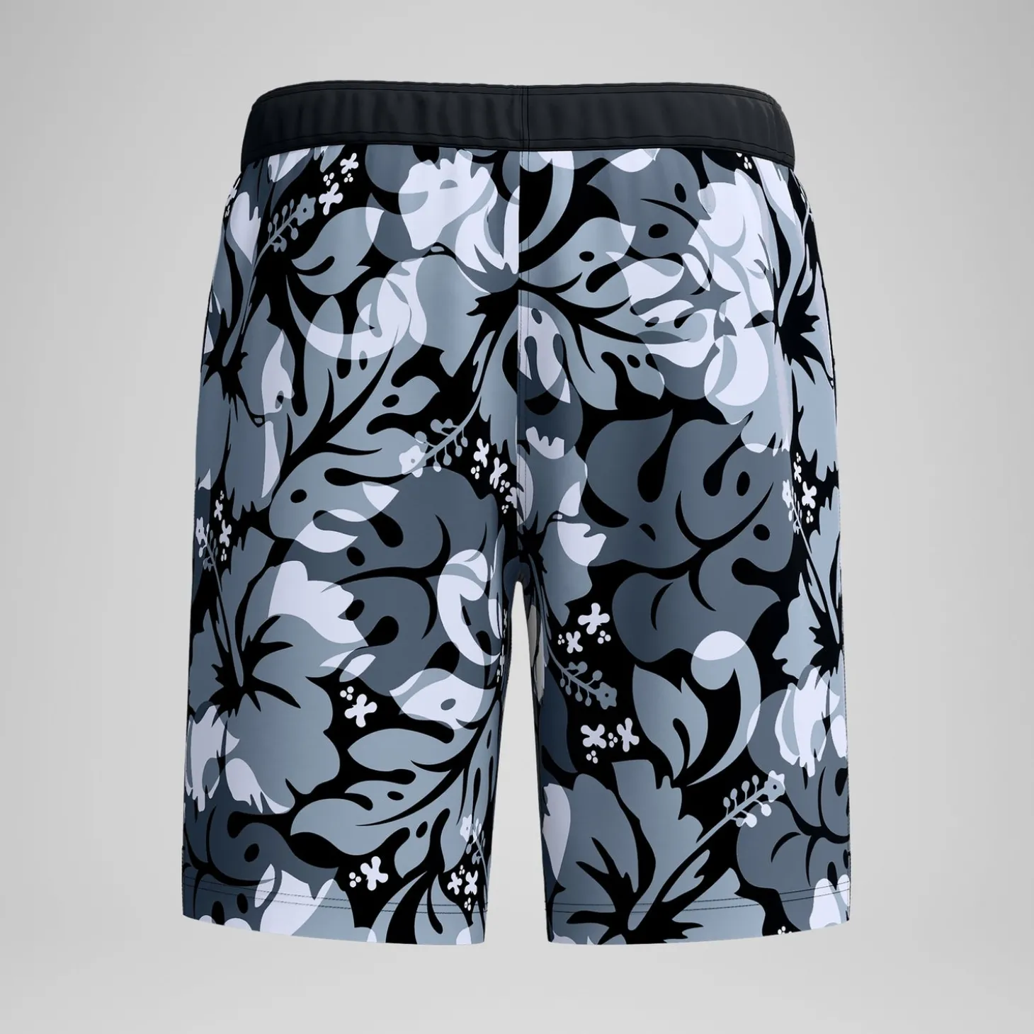 Short de bain Bondi imprimé 50 cm, hommes, gris/blanc