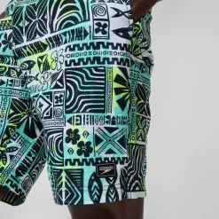 Short de bain Bondi imprimé 50 cm, hommes, noir/blanc