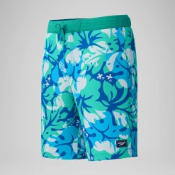 Short de bain Bondi imprimé 50 cm, hommes, turquoise/bleu