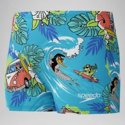 Short de bain Garçon 28 cm Learn to Swim bleu