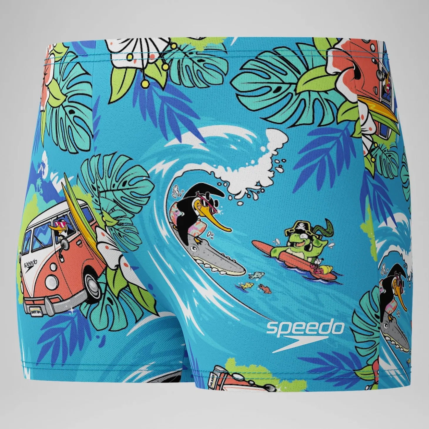 Short de bain Garçon 28 cm Learn to Swim bleu