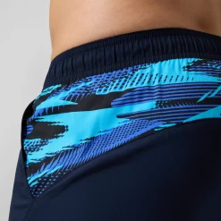 Short de bain homme à empiècement XPRESS LITE 16 pouces bleu