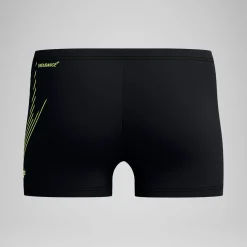 Short de bain homme à imprimé intégral XPRESS LITE 18 pouces noir/jaune