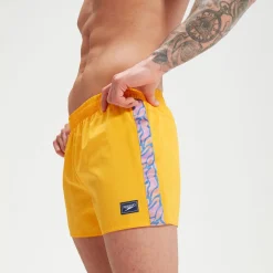 Short de bain homme Retro 13 pouces Jaune