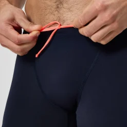 Short de bain Hommes coupe en V Allover Digital pour Hommes Bleu marine profond/Rouge sirène
