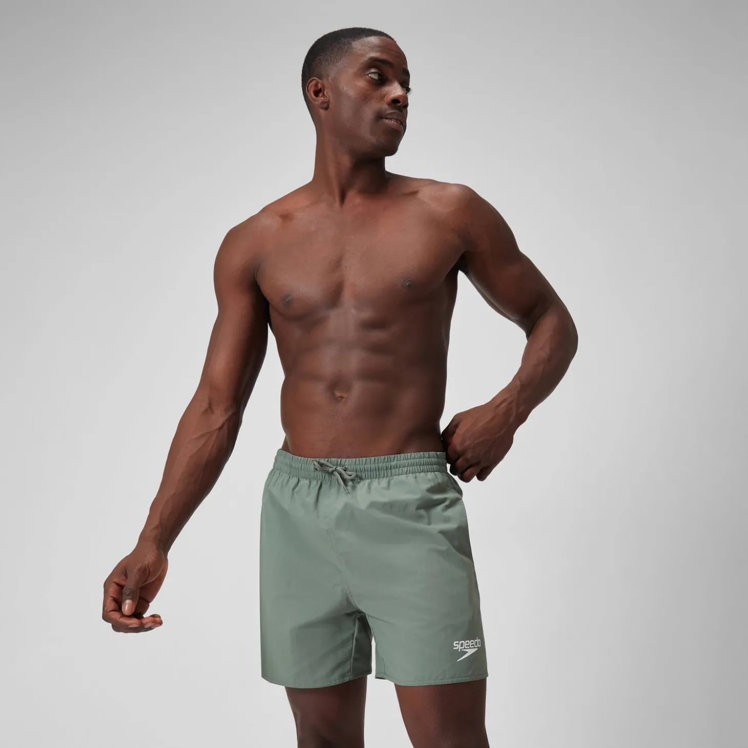 Short de bain Hommes Essential 16 pouces pour Hommes Vert campagne