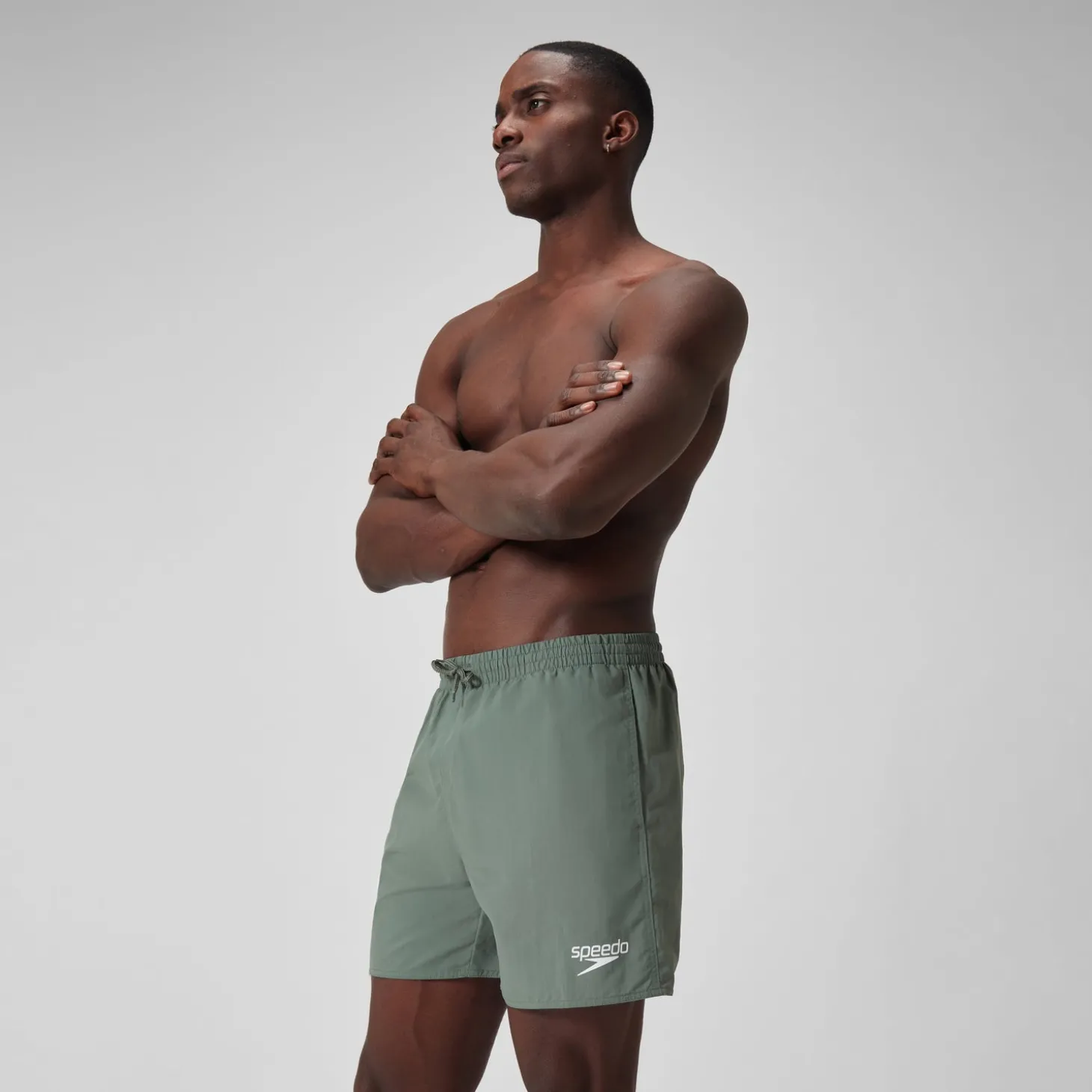 Short de bain Hommes Essential 16 pouces pour Hommes Vert campagne