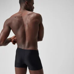 short de bain Hommes imprimé Duo Logo pour Hommes Noir/Vert campagne/Nectarine