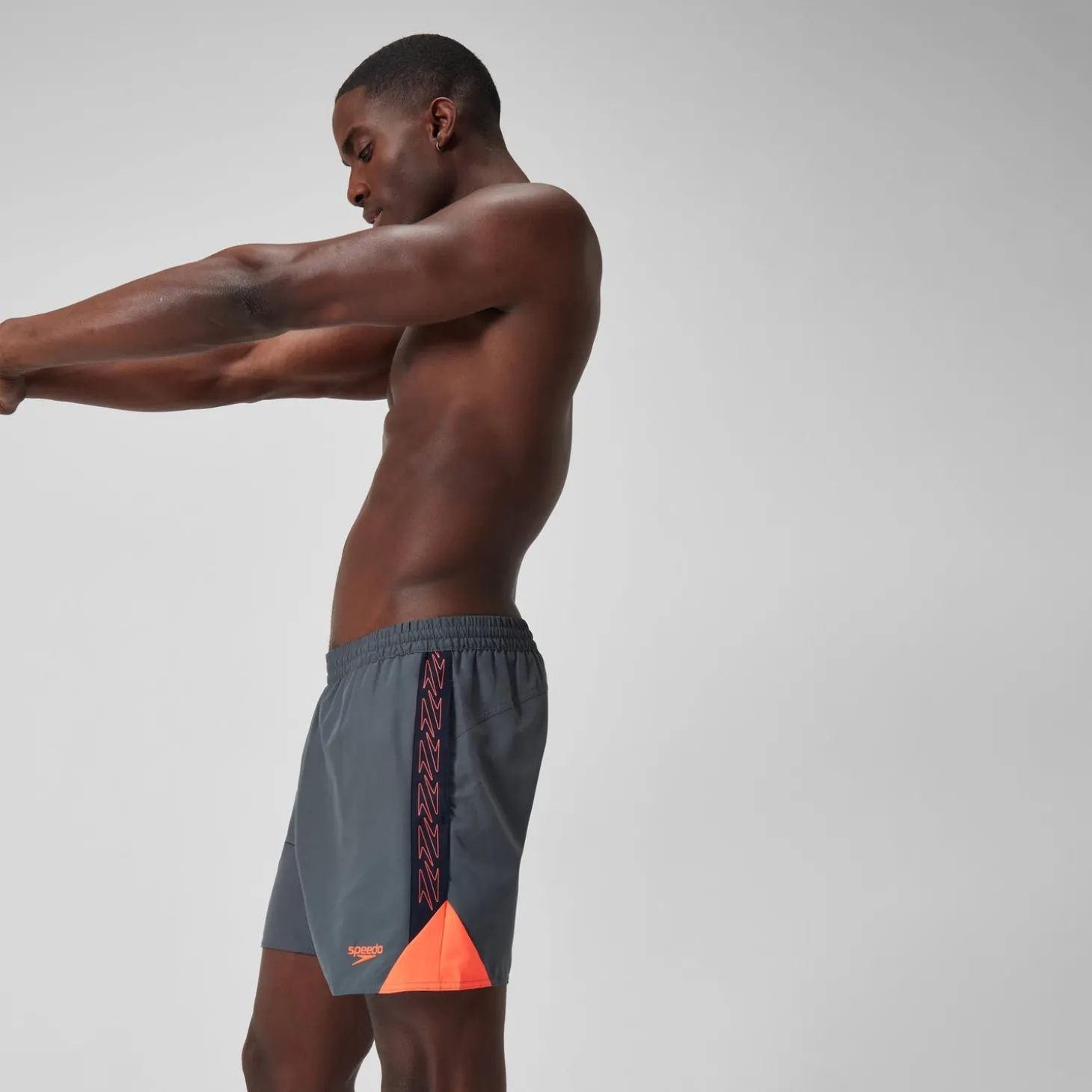 Short de bain Hyperboom Splice 16" pour Hommes Grey/Rouge