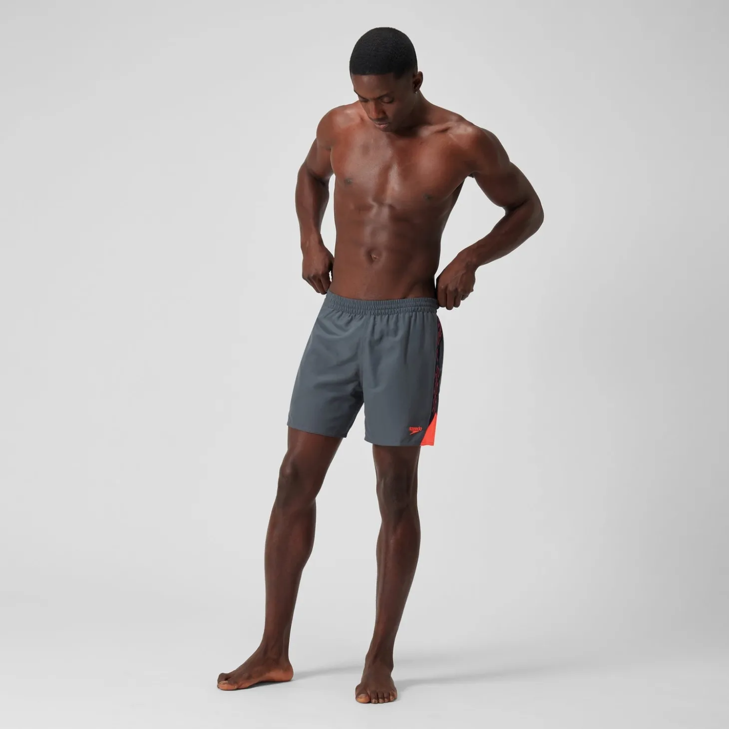 Short de bain Hyperboom Splice 16" pour Hommes Grey/Rouge