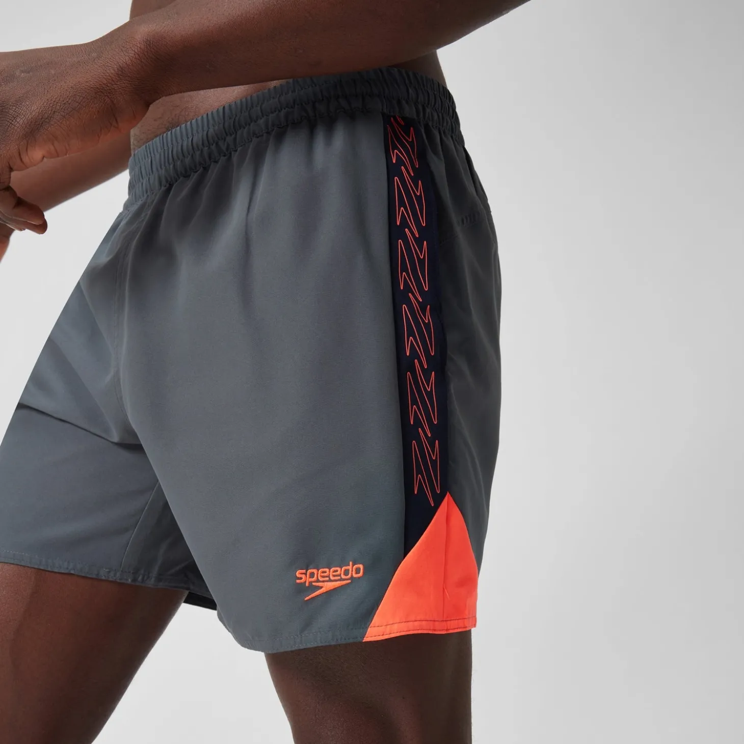 Short de bain Hyperboom Splice 16" pour Hommes Grey/Rouge