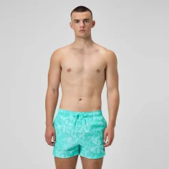 Short de bain Redondo Edge imprimé 35 cm, hommes, turquoise