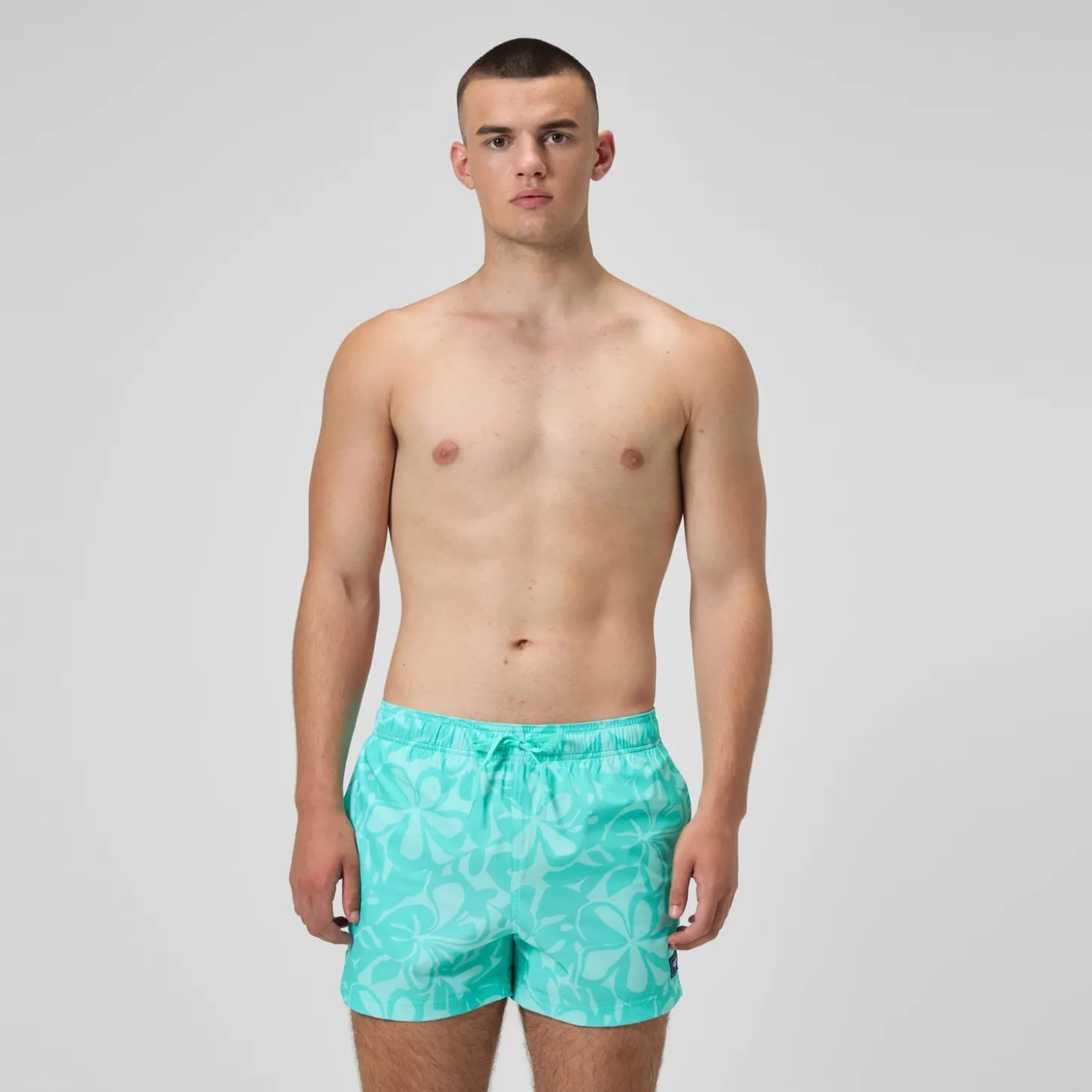 Short de bain Redondo Edge imprimé 35 cm, hommes, turquoise