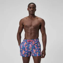 Short de bain Redondo Edge imprimé 35 cm, hommes, bleu/rose